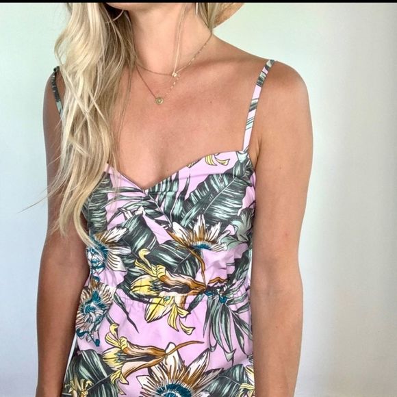 J.Crew pink dress tropical Pattern US XS - Picture 3 of 12